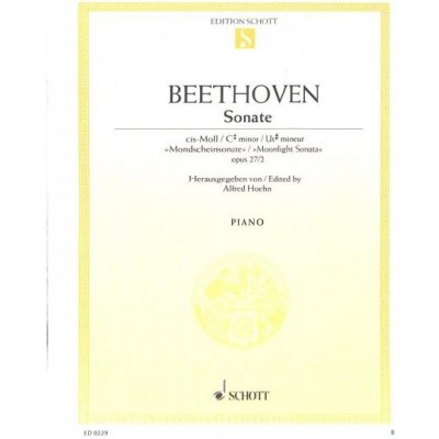 Sonata C sharp Minor op. 27/2 Sonáta Měsíční svit -Ludwig van Beethoven – Hledejceny.cz