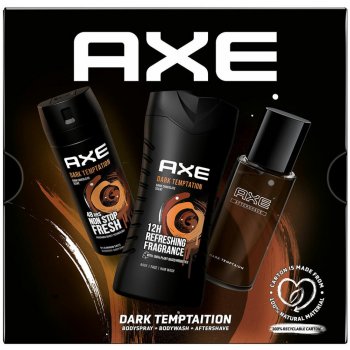 Axe Dark Temptation sprchový gel 250 ml + deospray 150 ml + voda po holení 100 ml dárková sada