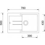 Sinks TLAM78050074 AMANDA 780 metalblack – Sleviste.cz