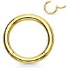 Piercing Šperky4U piercing segment kruh zlatý K01039GD-1206