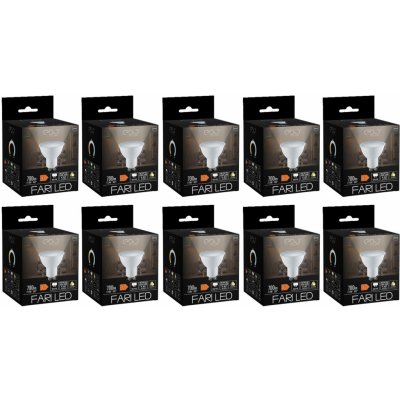 Edo Solutions Sada 10 LED žárovek FARI GU10 7,5W 3000K warm WW 700lm 120st – Zboží Mobilmania