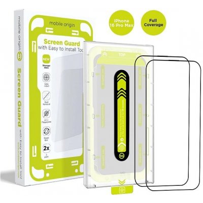 Mobile Origin Screen GuardWith Easy Applicator 2 Pack iPhone 16 Pro Max SGA-F-i16ProMax-2pk – Zboží Živě