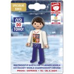 Efko Igráček Fanoušek MS v hokeji 2024 bílý dres figurka – Sleviste.cz