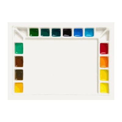 Porcelánová paleta obdélníková 18 důlků 14x20cm – Hledejceny.cz