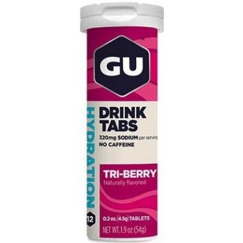 GU Hydration Drink Tabs Triberry 1 tuba balení 8ks 54 g