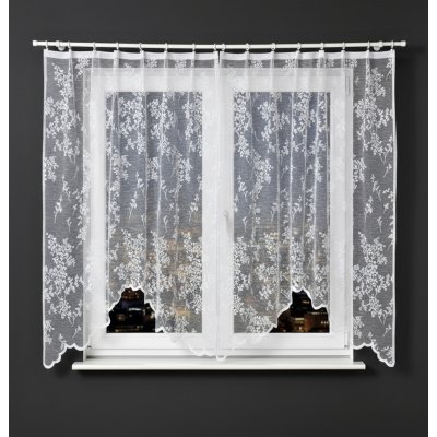 Dekorační oblouková krátká záclona na žabky NADJA bílá 300x150 cm MyBestHome – Zboží Mobilmania