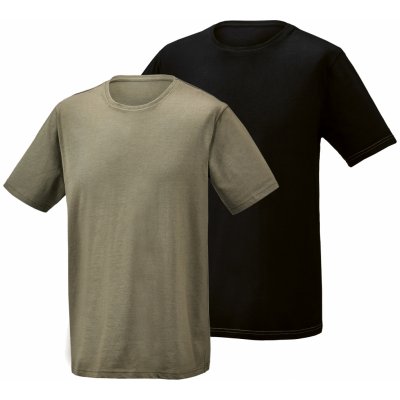 Parkside pánské triko BIO bavlnou 2 kusy černá/olivová – Zboží Mobilmania