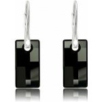Swarovski Elements Urban krystal 20 mm Stříbrné náušnice visací černé obdélníky 31278.5 – Hledejceny.cz