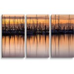 Sablio Obraz - 3-dílný Večerní přístav - 120x80 cm – Hledejceny.cz
