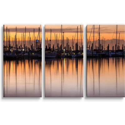 Sablio Obraz - 3-dílný Večerní přístav - 120x80 cm – Hledejceny.cz