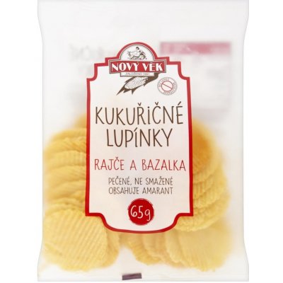 Nový Věk Kukuřičné lupínky rajče a bazalka 65 g – Zboží Dáma