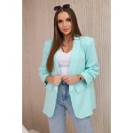 Kesi Sako 9709 s elegantní klopou Tyrkysová – Zboží Dáma