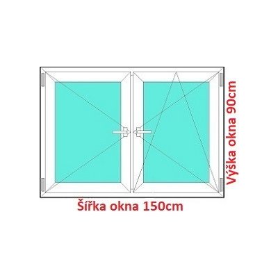 Soft Dvoukřídlé plastové okno 150x90 cm O+OS – Zboží Mobilmania