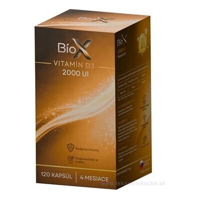 BioX Vitamín D3 2000 IU 120 kapslí – Hledejceny.cz
