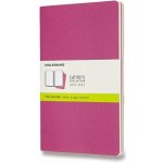 Sešity Moleskine Cahier, L, čisté, 3 ks - tm. růžové – Zboží Dáma
