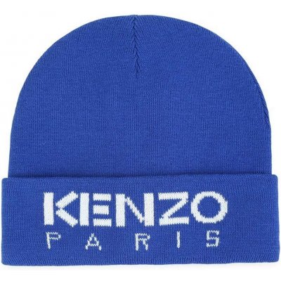 Kenzo Kids dětská čepice s příměsí vlny z tenké pleteniny K51030.50.52 tmavomodrá