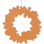 Clayre & Eef Hnědá vánoční závěsná ozdoba perníkový věneček Ø 18*2 cm – Hledejceny.cz
