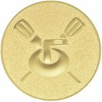 Emblém 50mm "Curling" zlatý 1065013 – Zboží Dáma