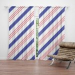 Sablio Závěs Modročervené pruhy: 2ks 140x250cm – Hledejceny.cz
