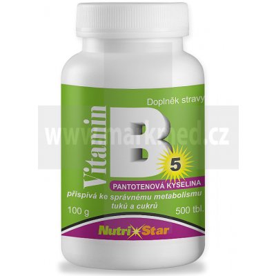 Nutrihouse Vitamín B5 kyselina pantothenová 500 tablet – Hledejceny.cz