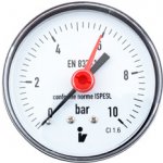 Steno Tlakoměr 0- 10bar, DN63 - 1/4", zadní vývod – HobbyKompas.cz