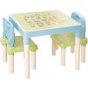 Dětský stoleček s židličkou Tempo Kondela Dětský set 1+2 modrá/zelená/bílá BALTO TEM_0000263872