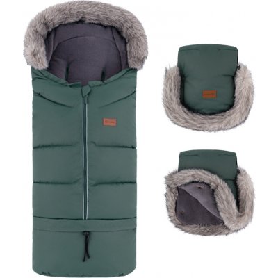Petite&Mars Set zimní Arctic 4v1 Furry Veritable Khaki – Zboží Mobilmania
