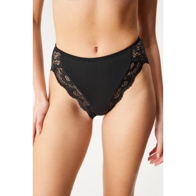 Jadea Klasické kalhotky Pola s vysokým pasem černá – Zboží Dáma