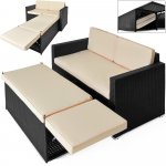 Goleto Zahradní polyratanová pohovka s úložným prostorem ARIA černá – Zboží Dáma