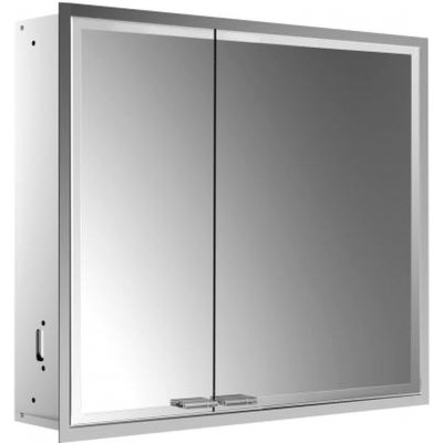 Emco Prestige 2 - Vestavěná zrcadlová skříň 814 mm široké dveře vpravo se světelným systémem, zrcadlová 989708102