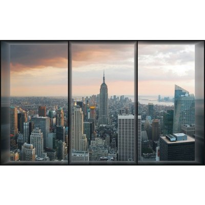 Postershop Fototapeta vliesová: Pohled z okna na Manhattan rozměry 104x152,5 cm