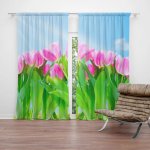 Sablio Závěs Růžové tulipány: 2ks 140x250cm – Hledejceny.cz