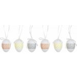 Vajíčka s puntíky plastová na zavěšení 6 cm, 6 kusů v sáčku – Hledejceny.cz