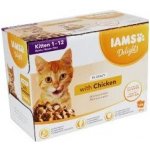 Iams Delights kitten kuře v omáčce 12 x 85 g – Sleviste.cz