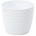 Lepaso Plastový květináč Magnolia Jersey 360 mm bílý – Zboží Mobilmania