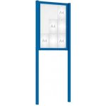 PROCITY Venkovní elegantní vitrína Tradition, 9 x A4, včetně sloupků, modrá | Zboží Auto