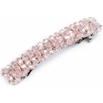 Francouzská spona do vlasů s broušenými korálky - Světlá růžová – Hledejceny.cz