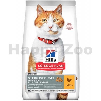 Hill's Feline Young Adult Sterilised Chicken 3 kg – Hledejceny.cz