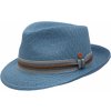 Klobouk Mayser Maleo crushable nemačkavý letní klobouk Trilby UV faktor 80 modrý