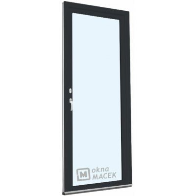 Kömmerling balkonové dveře 70 AD OS levé antracit/bílá 70 x 220 cm oboustranná klika + FAB + hliníkový práh – Hledejceny.cz