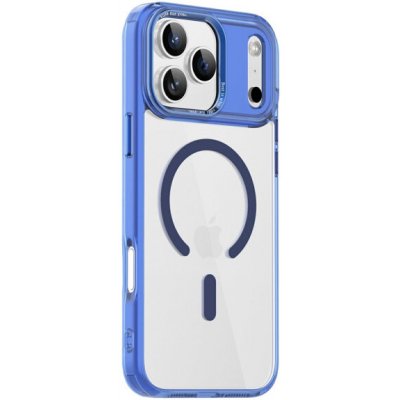 AppleKing transparentní kryt s barevným rámečkem a MagSafe pro iPhone 17 Pro - tmavě modrý – Hledejceny.cz