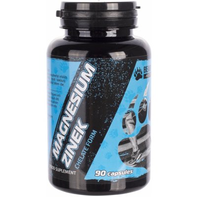 Bear Foot Nutrition Magnesium + Zinek chelátová forma 90 kapslí – Hledejceny.cz