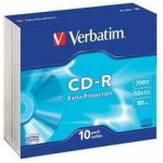 Verbatim CD-R 700MB 52x, AZO, slim box, 10ks (43415) – Zboží Živě