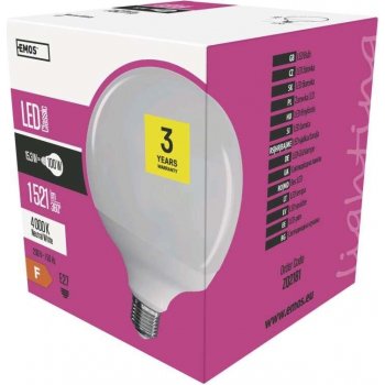 Emos LED žárovka Classic Globe 18W E27 Neutrální bílá