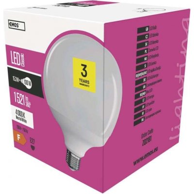 Emos LED žárovka Classic Globe 18W E27 Neutrální bílá – Zboží Mobilmania
