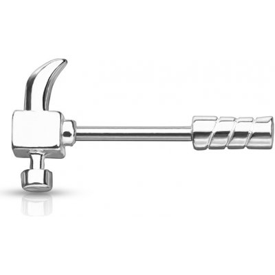 Šperky4U piercing do ucha náušnice kladivo FP1020-ST – Hledejceny.cz
