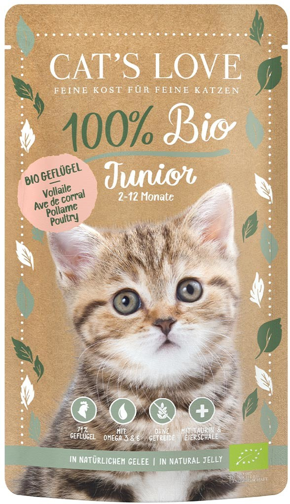 Cat\'s Love JUNIOR BIO drůbeží 6 x 100 g