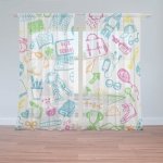 Sablio Záclony Barevná škola: 2ks 150x250cm – Hledejceny.cz