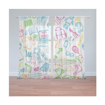 Sablio Záclony Barevná škola: 2ks 150x250cm – Hledejceny.cz