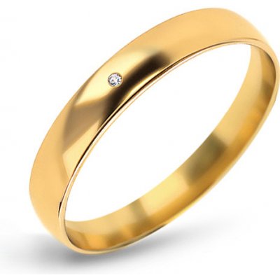 iZlato Forever Snubní dámský prsten s diamantem pro štěstí IZOB015BR – Zboží Mobilmania